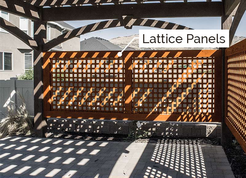 pergola frame lattice panels