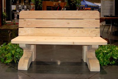 timber frame bench