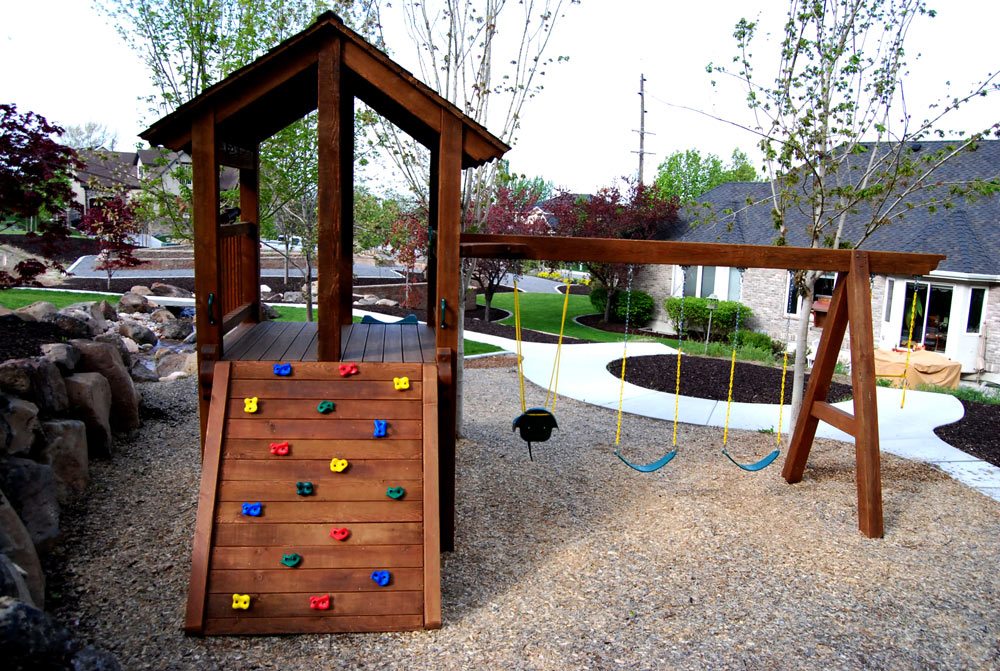 timber frame playground set