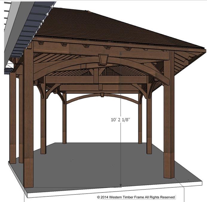 pavilion roof height