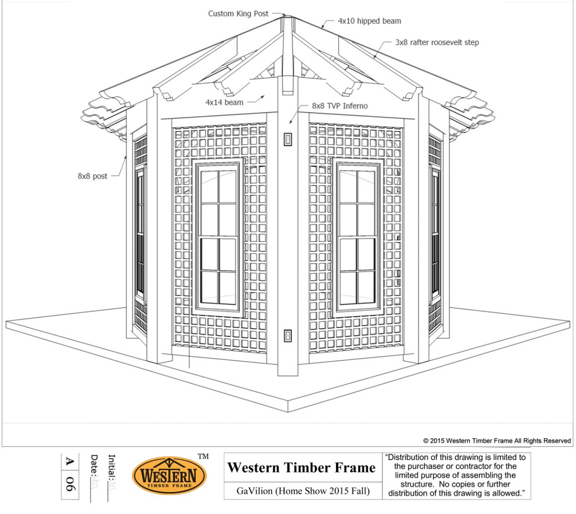 schematic gazebo plan pavilion