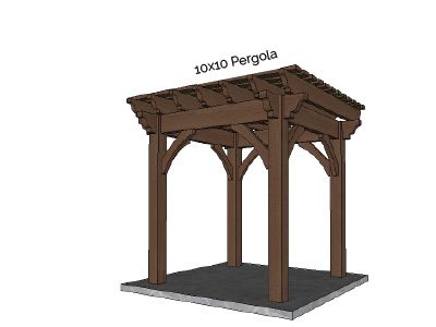 wooden pergola kit 10x10