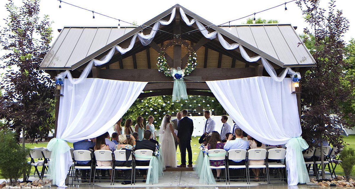 hipped roof cabana wedding