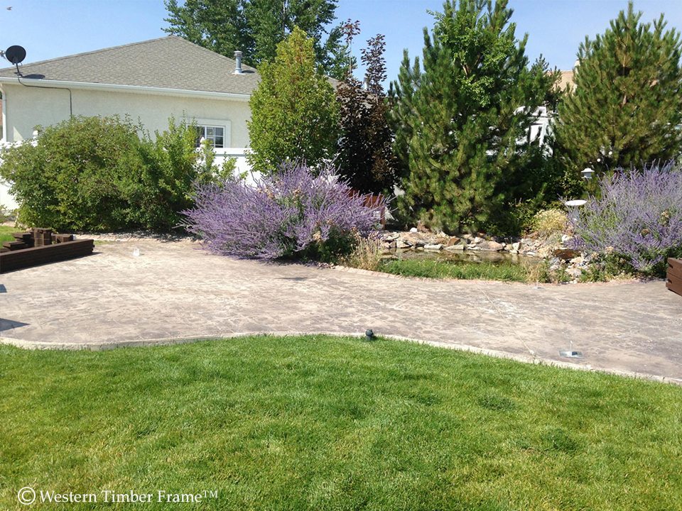 permeable patio before