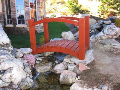 timber frame solid wood bridge