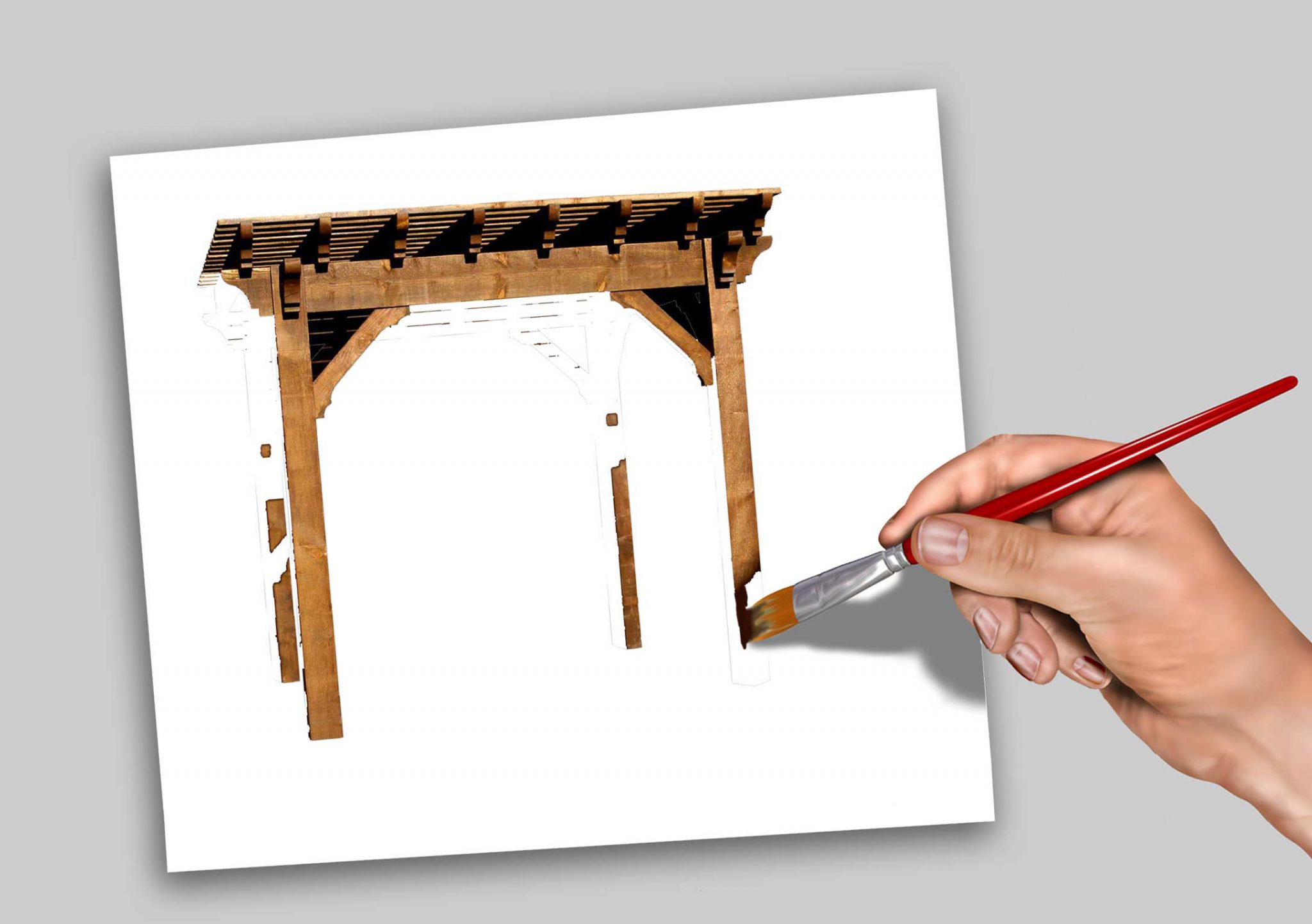 Painting-a-Pergola