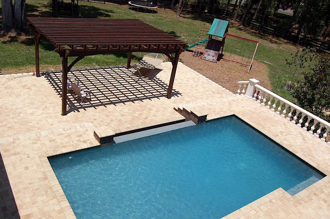 swimming pool pergola shade