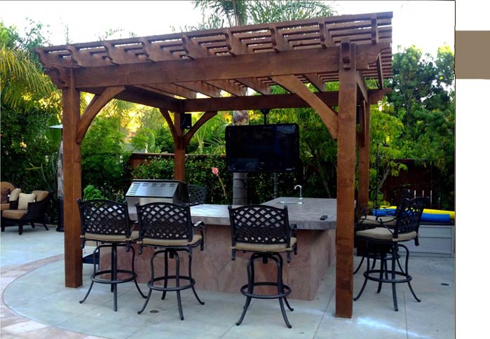 outdoor tv bar dovetail timber frame pergola kit