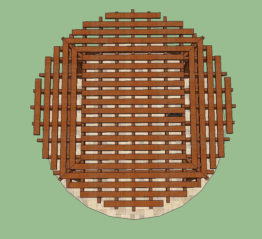 top-view-pergola-round