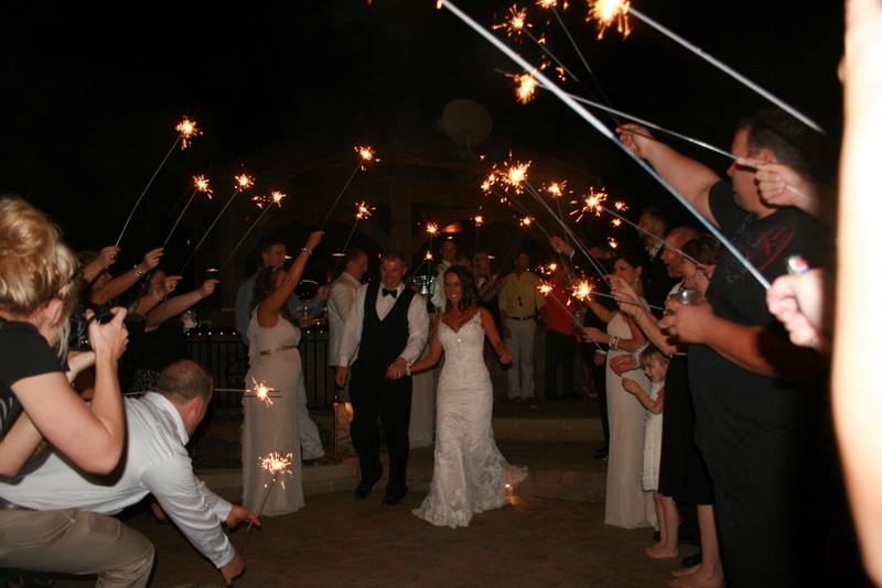 white-wedding-pergola-sparklers