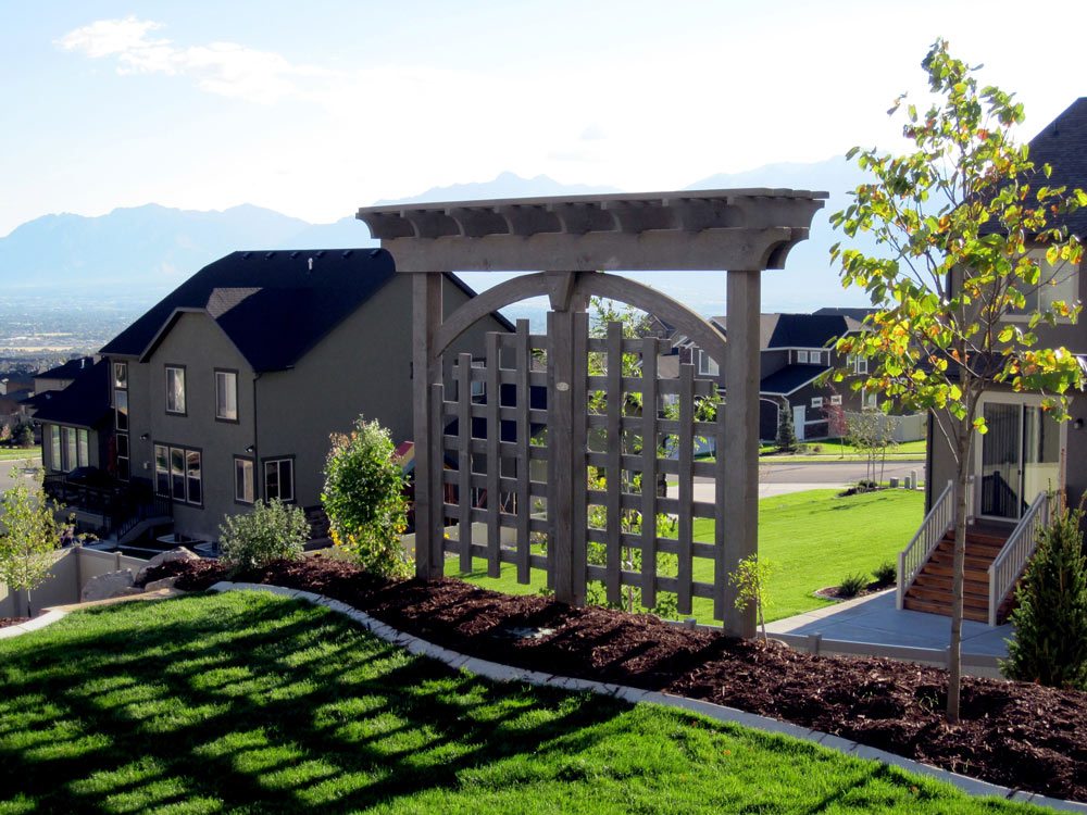 timber frame garden arbor