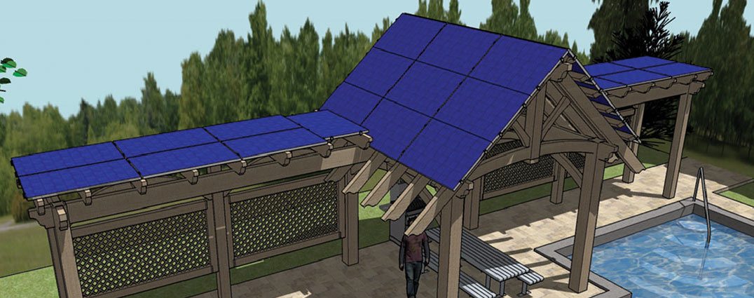 solar pavilion pergola
