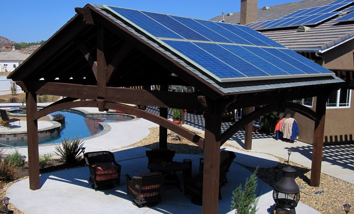 Pavilion Mounted Solar Panels