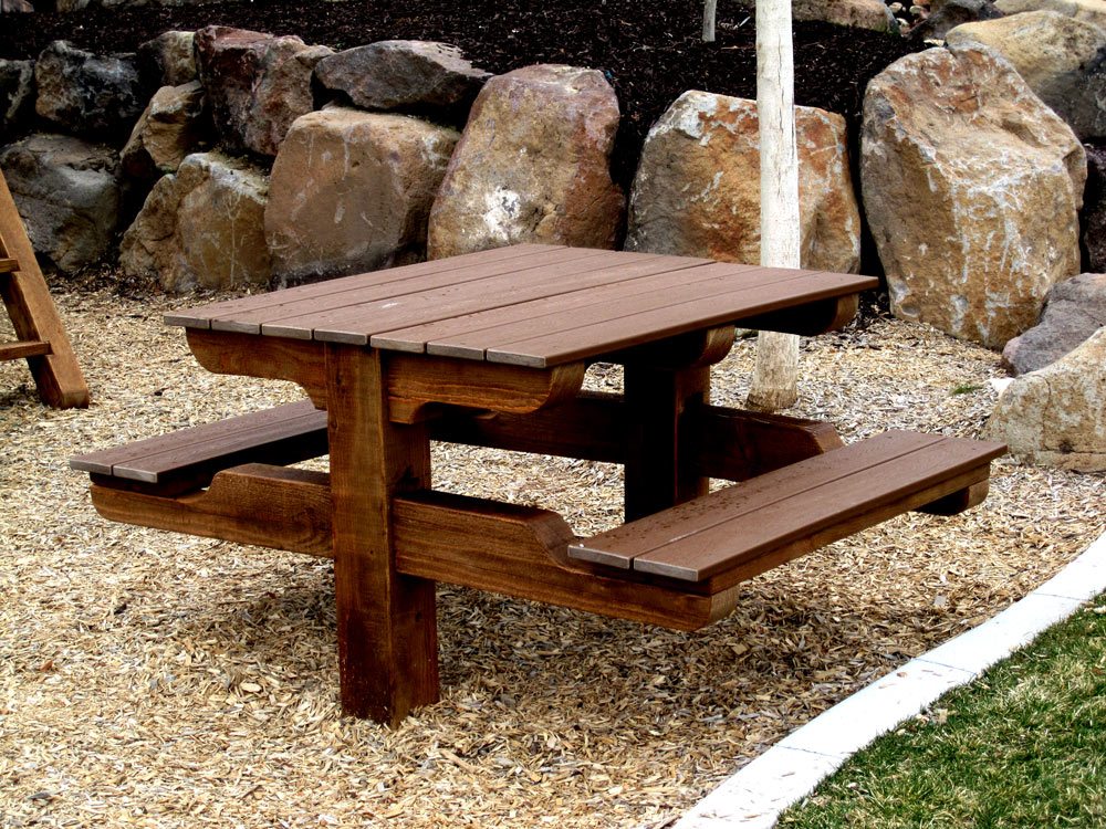 solid wood picnic table
