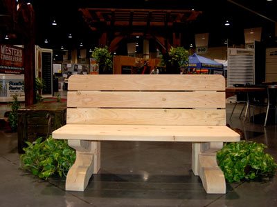 timber frame bench