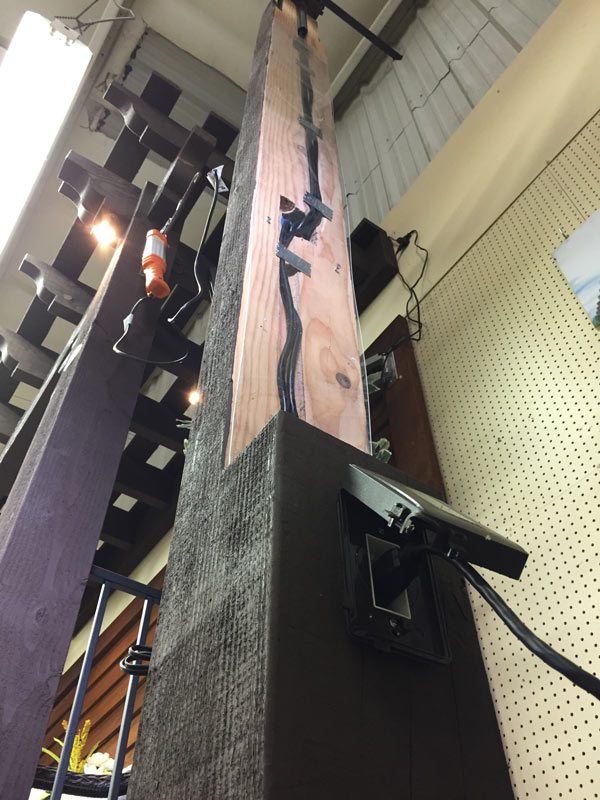 power-post-interior drill power dovetail timber frame
