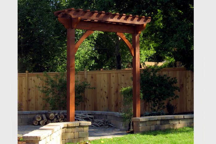 timber frame dovetail solid wood garden arbor