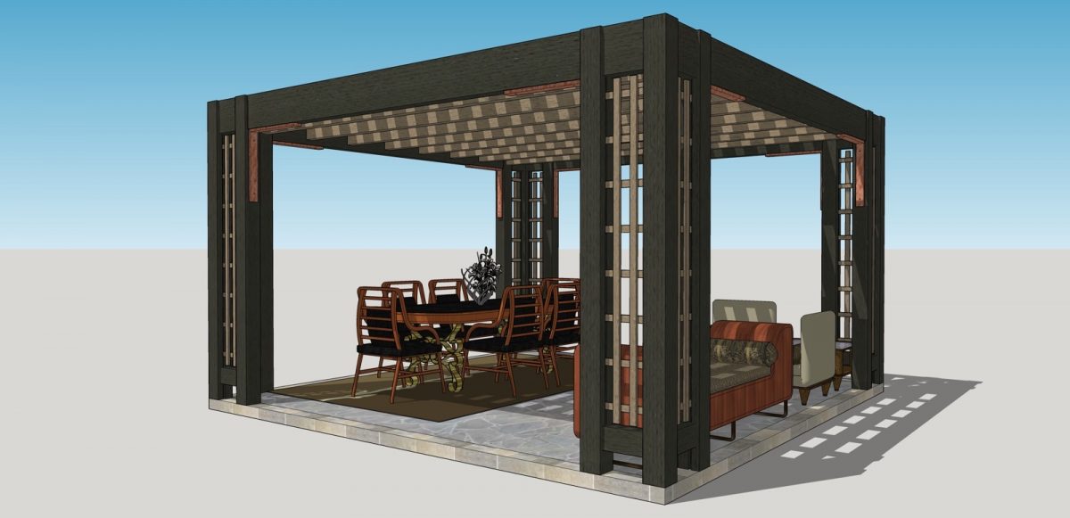 contemporary pergola kit