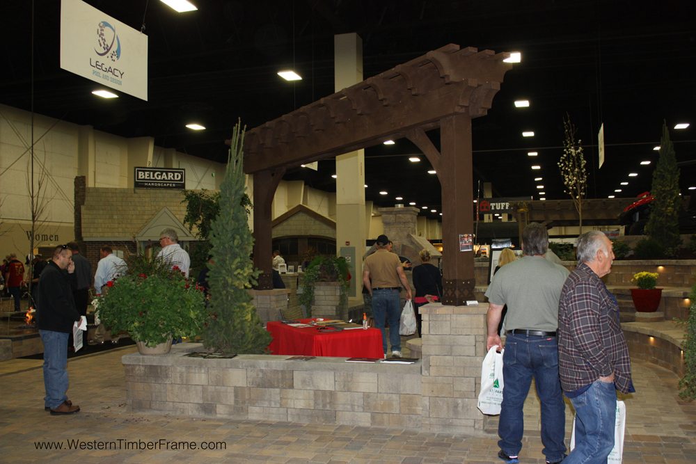 timber frame arbor display garden show