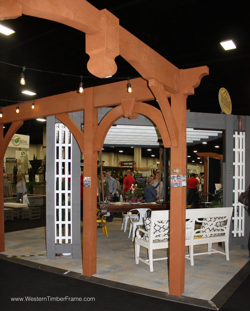 dovetail tear drop arched pergola