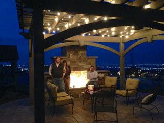 fireplace dovetail timber frame pergola