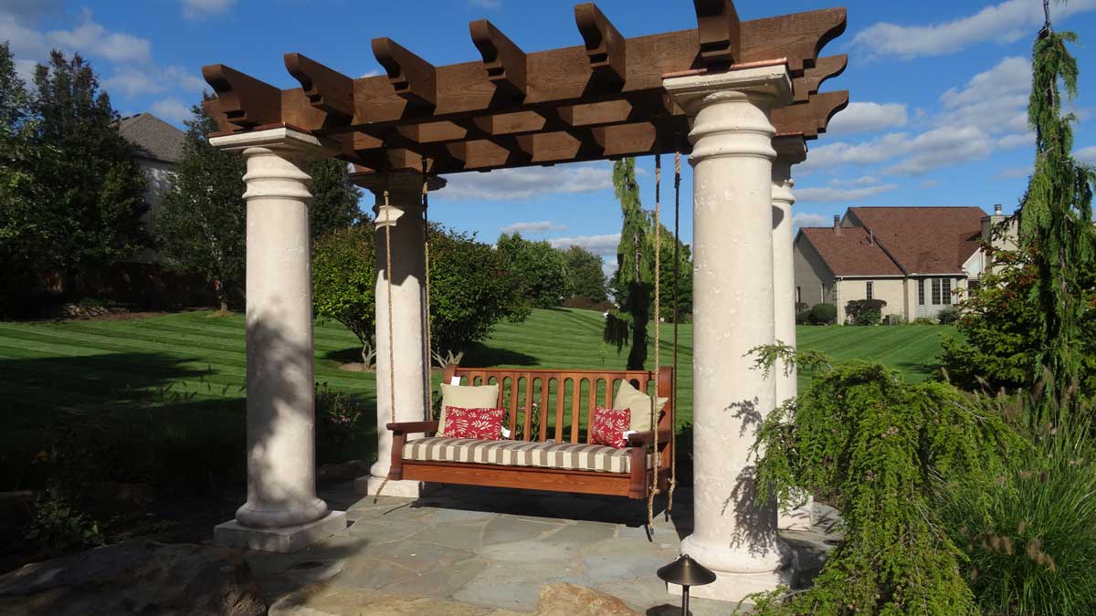 diy garden arbor swing kit