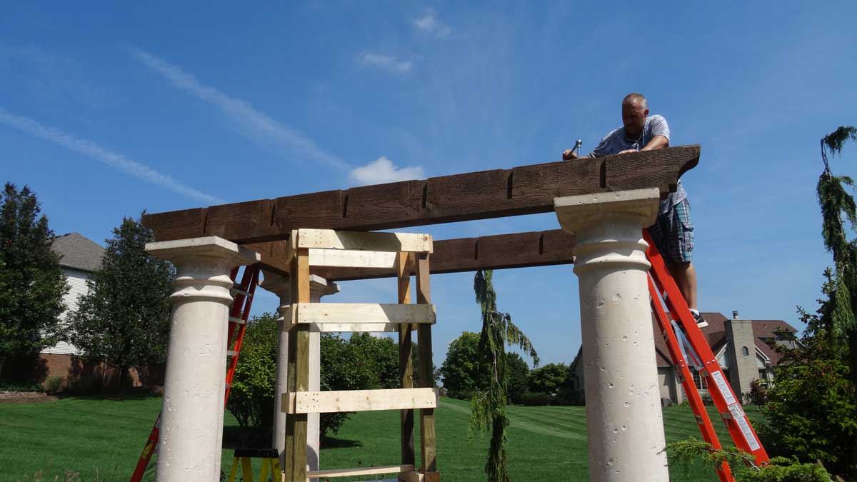 ladder men install diy arbor kit