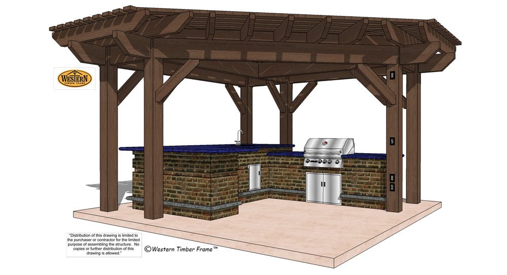 pergola outdoor barbecue