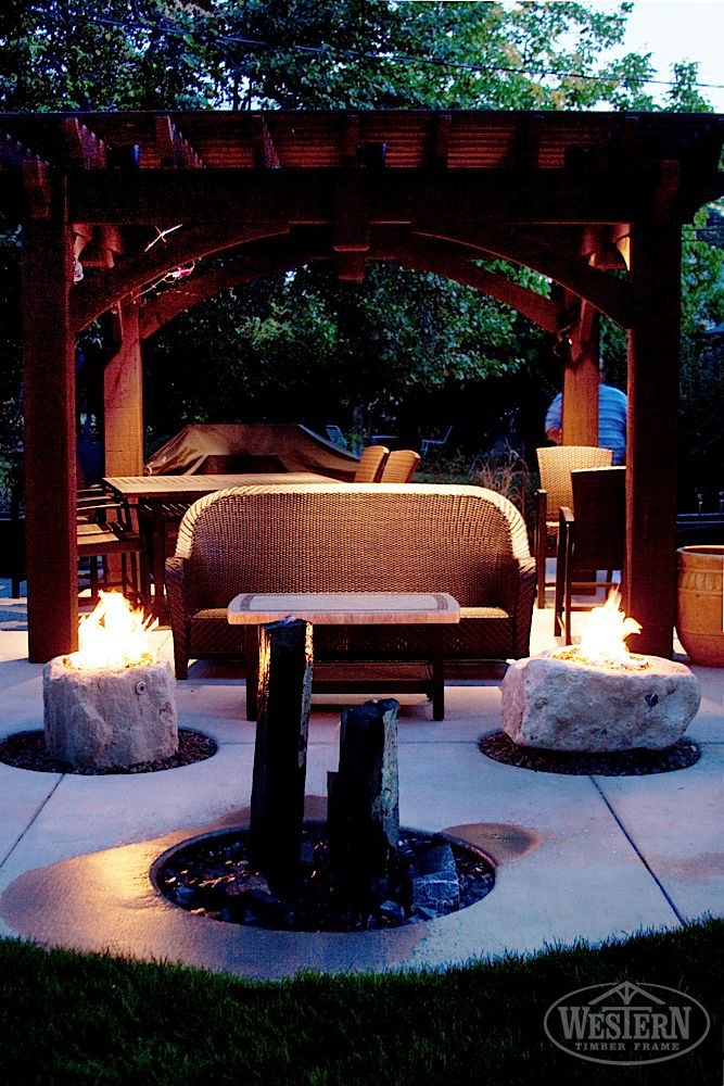 fire pits pergola sculpture