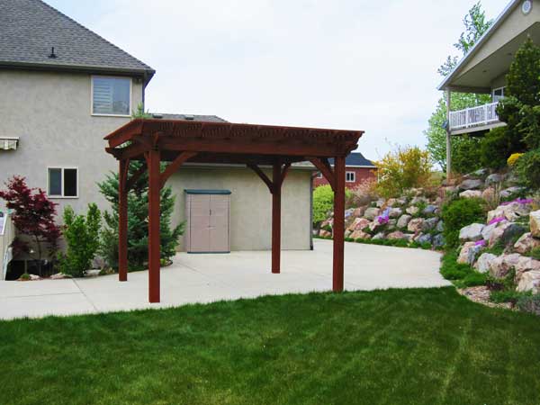 utility storage pergola patio