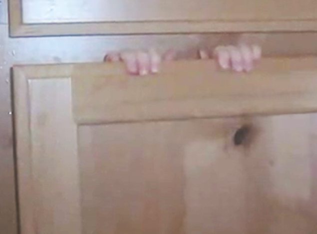 hannahs-hands cupboard door shut hands
