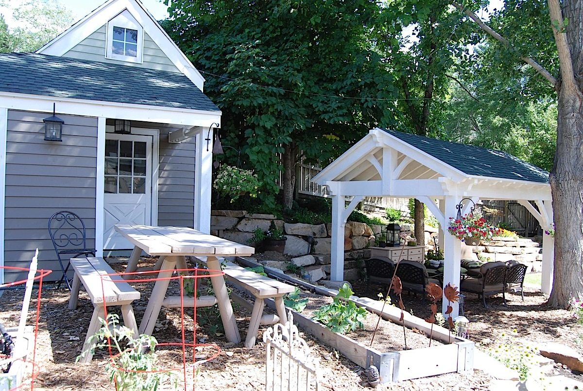 kitterman-pavilion-s-picnic-table pavilion kit installed