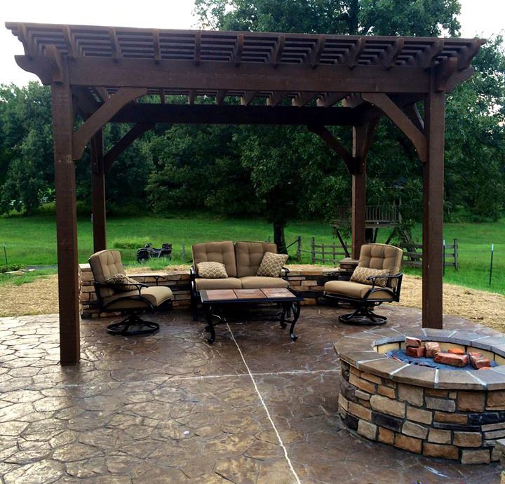 fire pit pergola shade