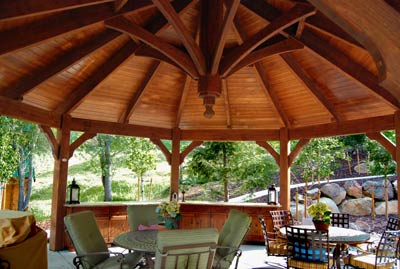 wood gazebo pergola shade