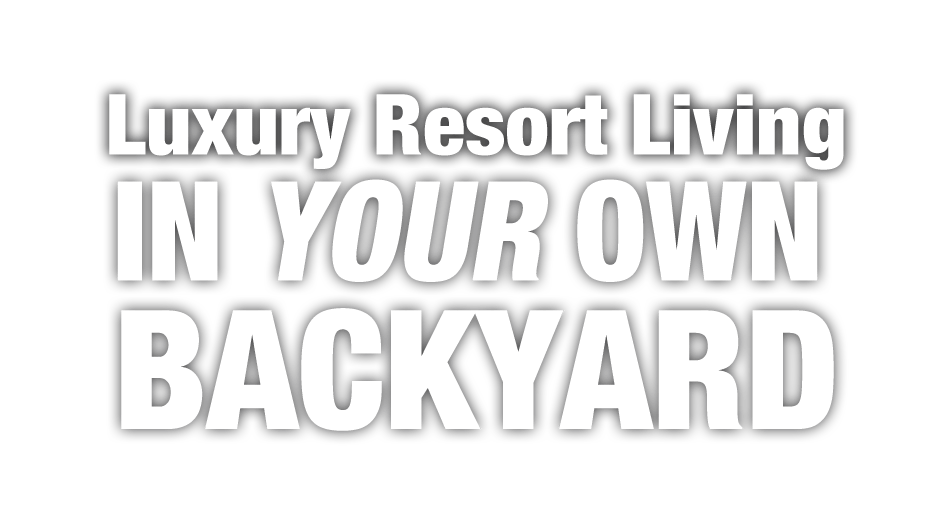 luxury resort living backyard