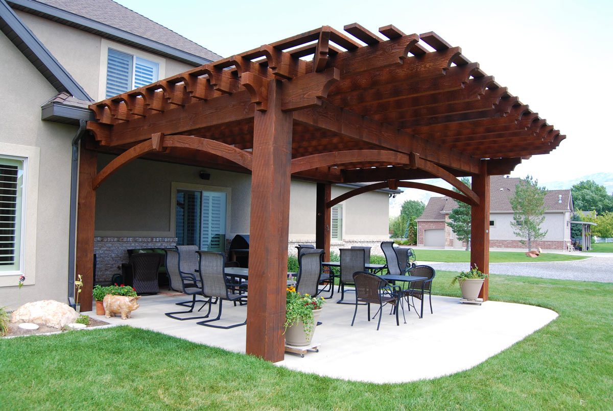 cantilever roof timber frame pergola kit