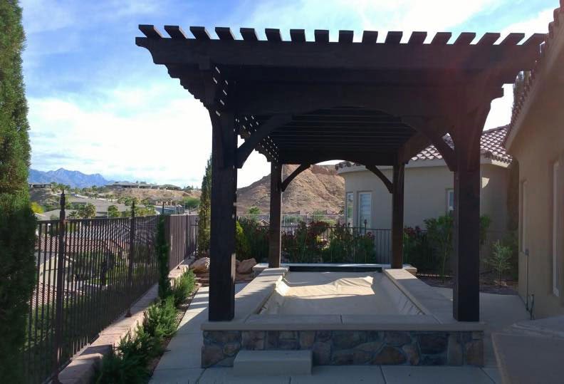 shade pool pergola