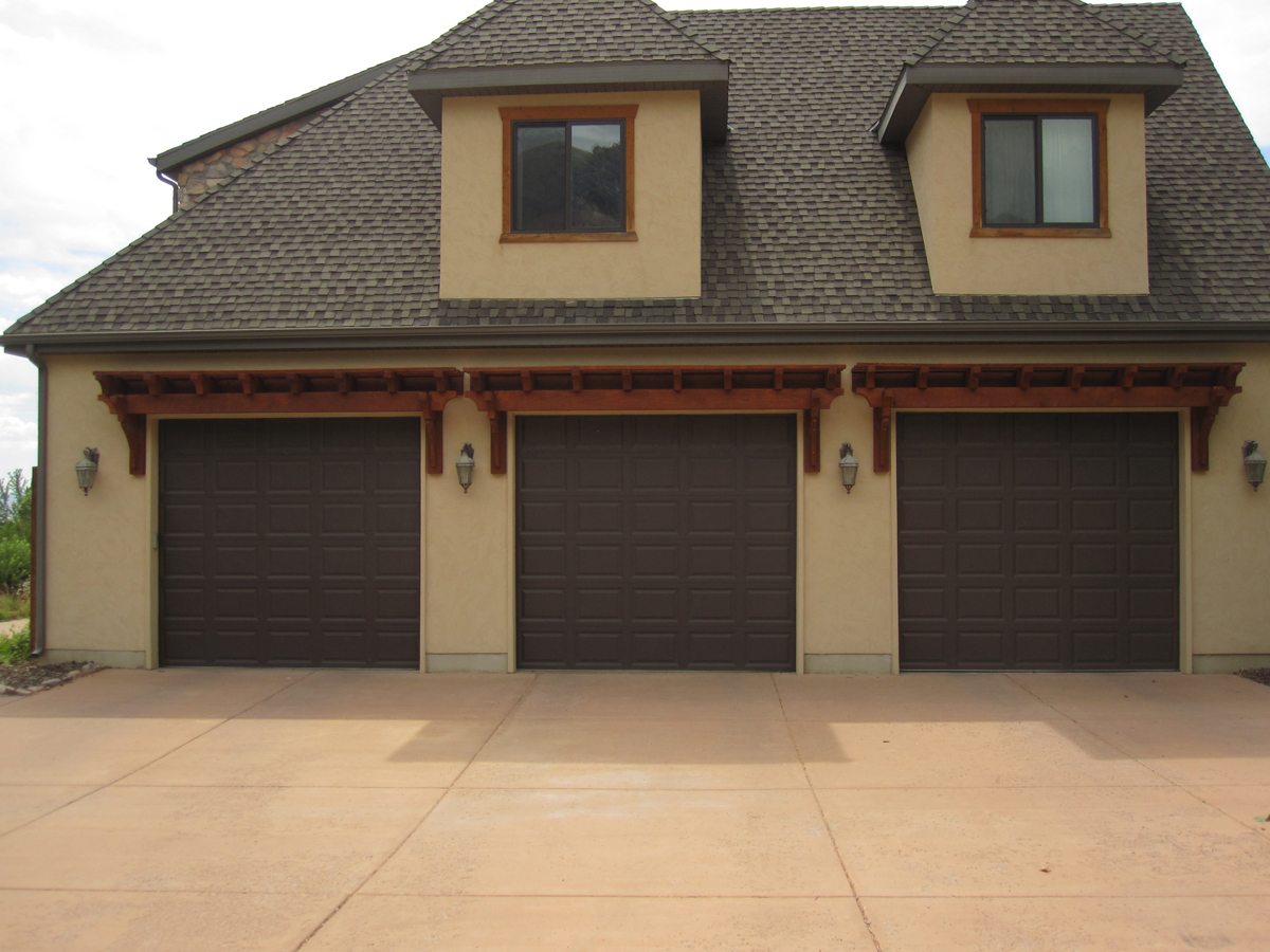 timber garage door awnings