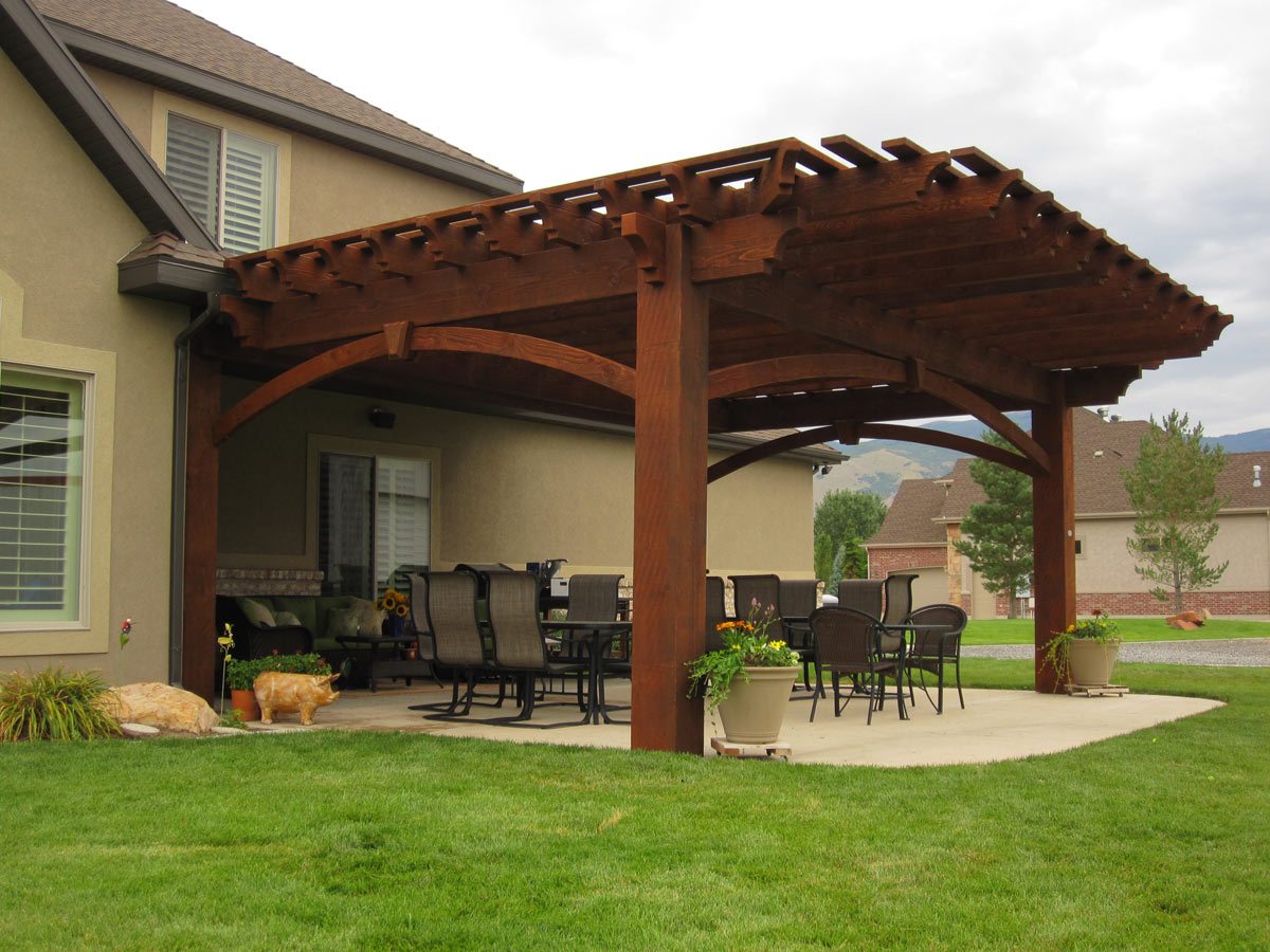 cantilever roof timber frame pergola kit