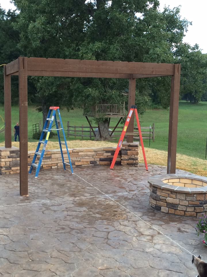pergola-before-use install timber frame pergola