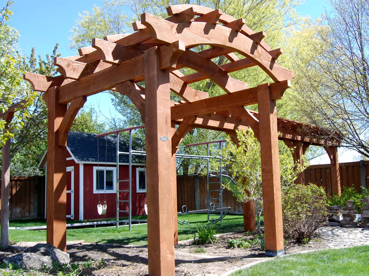 arched beams arbor