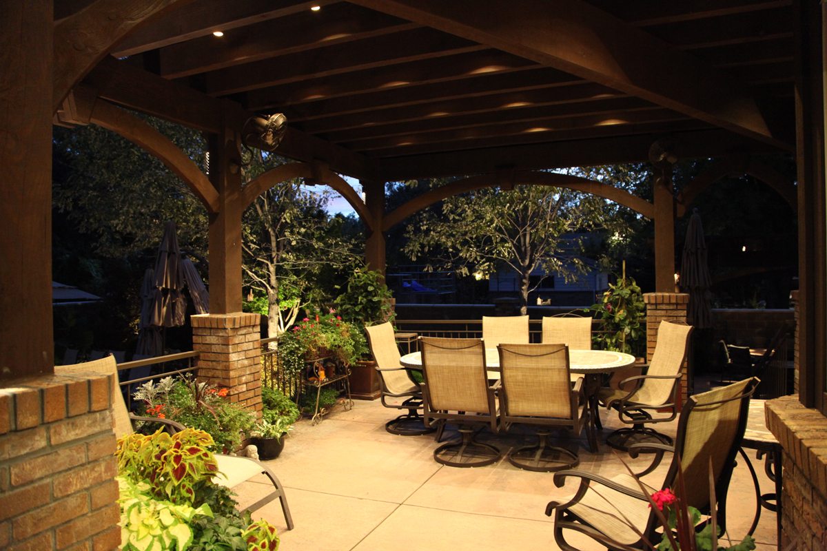 lighting pergola