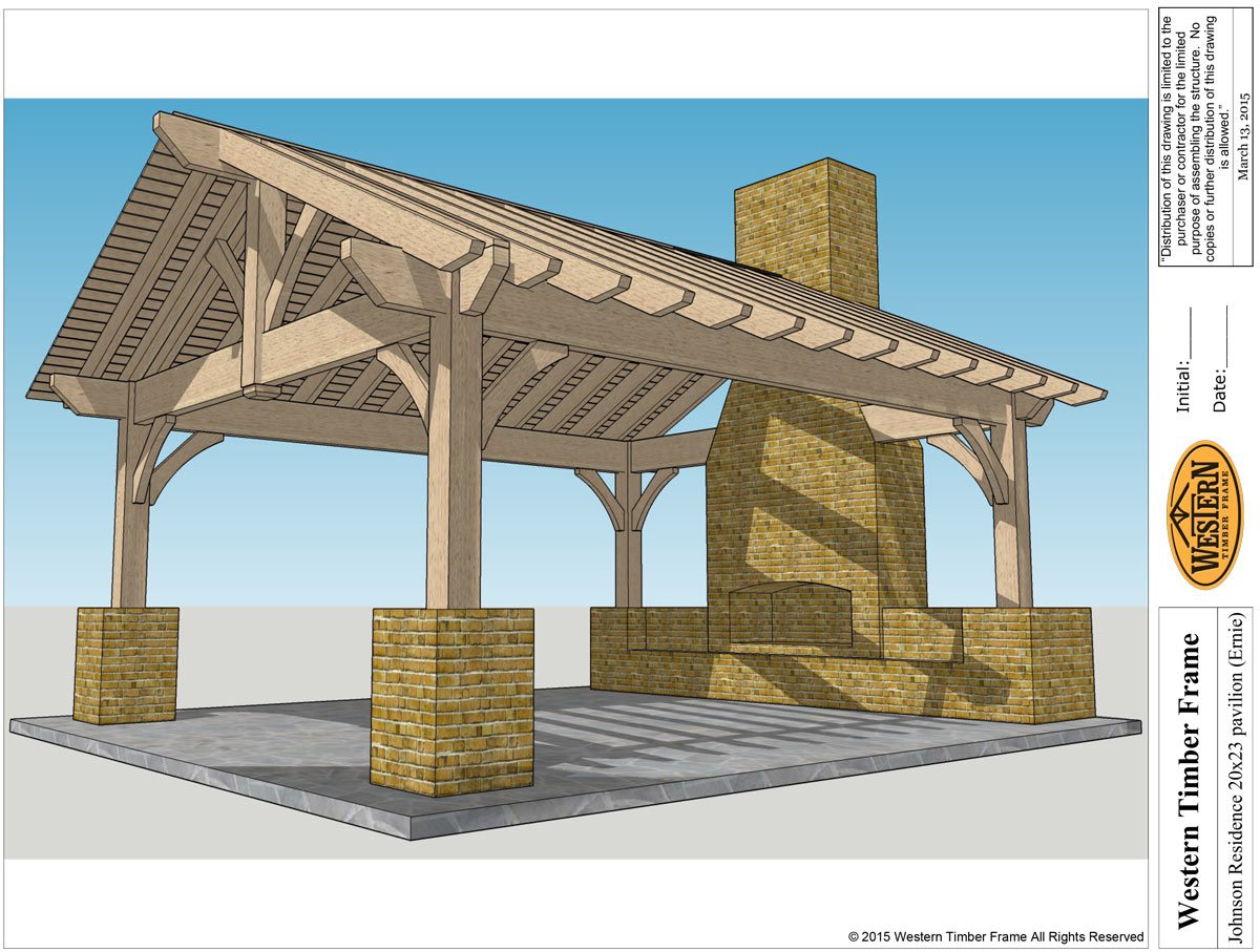 Johnson-20×23-pavilion pavilion with fireplace