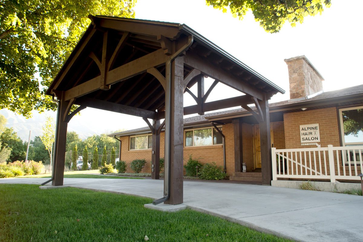 pavilion over driveway