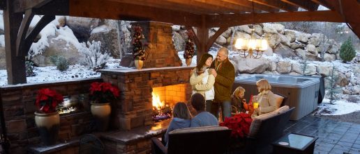 PageLines- BARKER-snow-pergola-family.jpg family winter snow