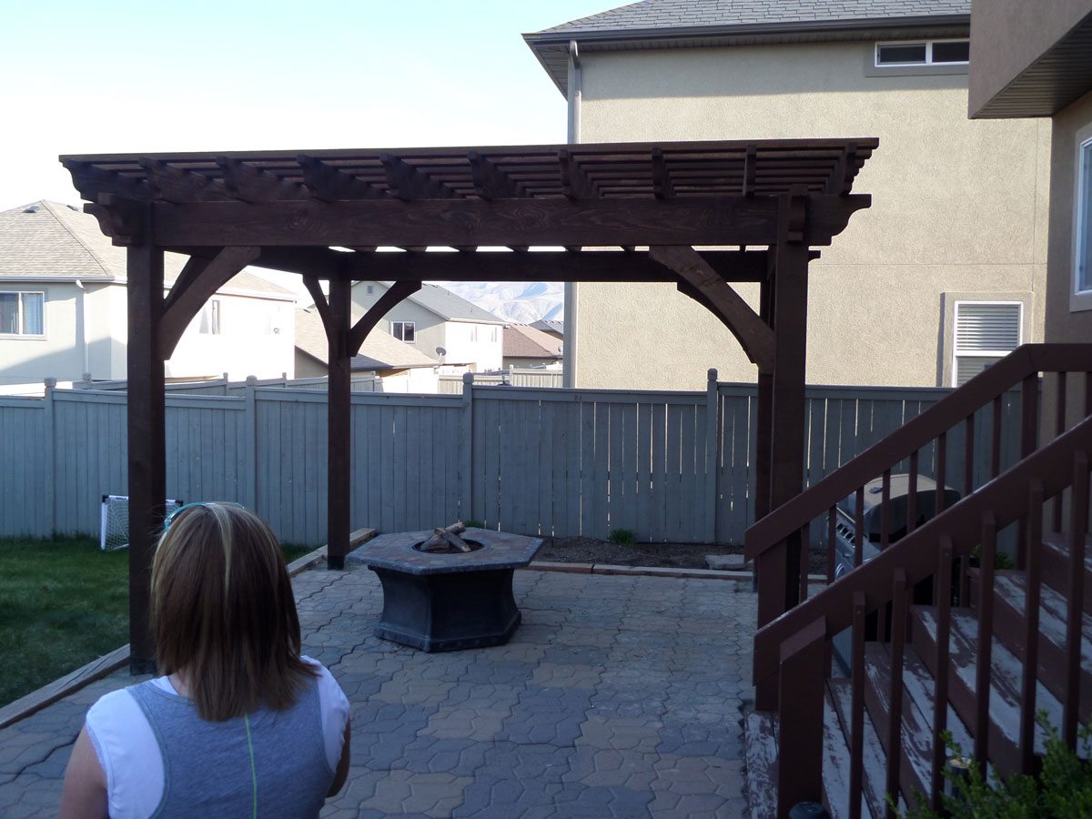 fire pit pergola shade