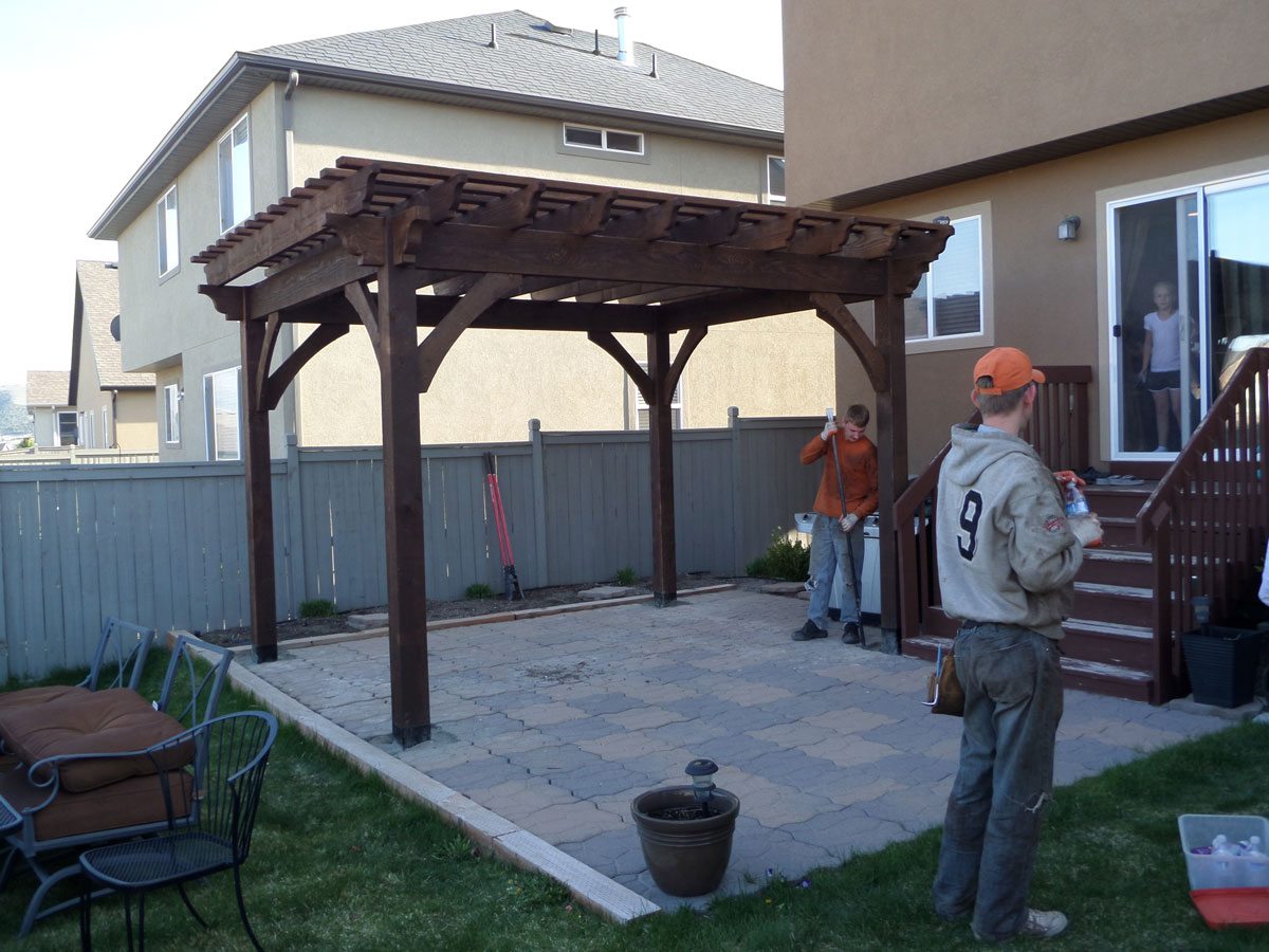 after installing timber frame pergola kit