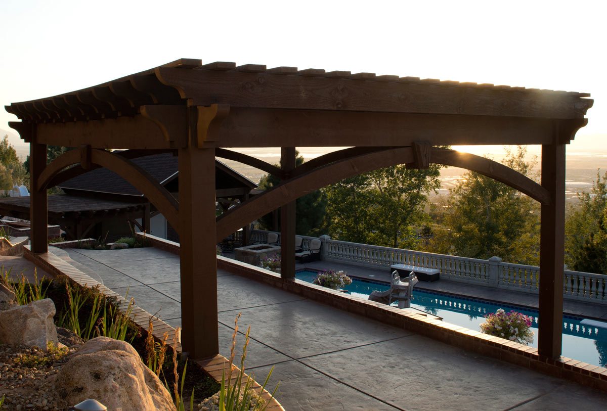 Casil-pergola-poolside-88 timber frame pergola