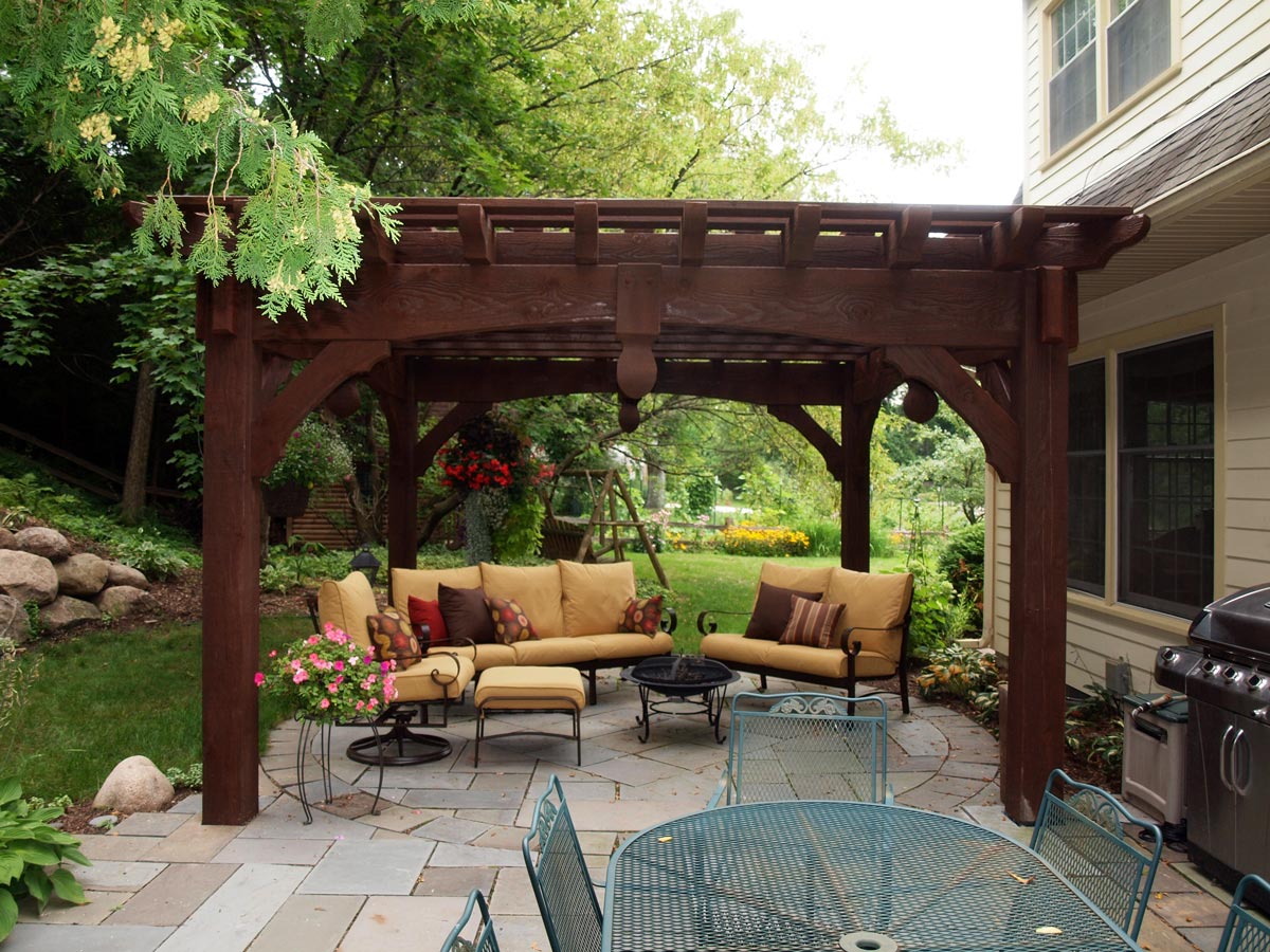 OlsonWilliams-pergola14x18 timber frame pergola kit
