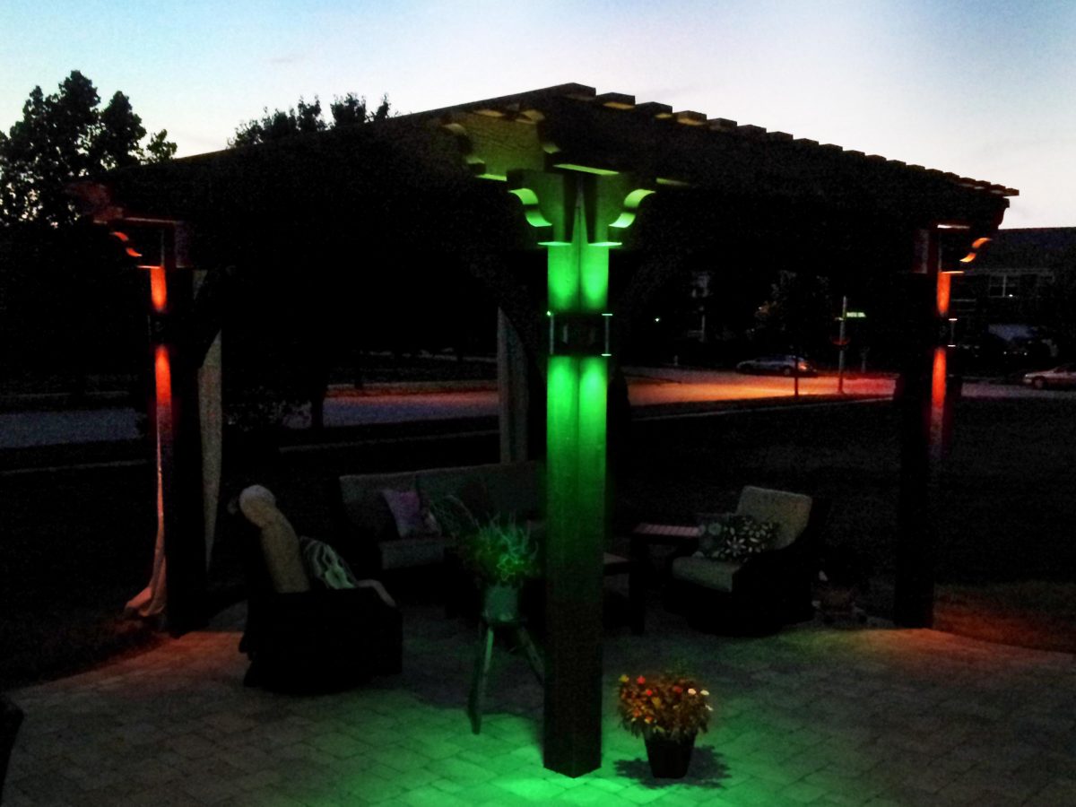 hilgendorf10090 lighting on pergola kit